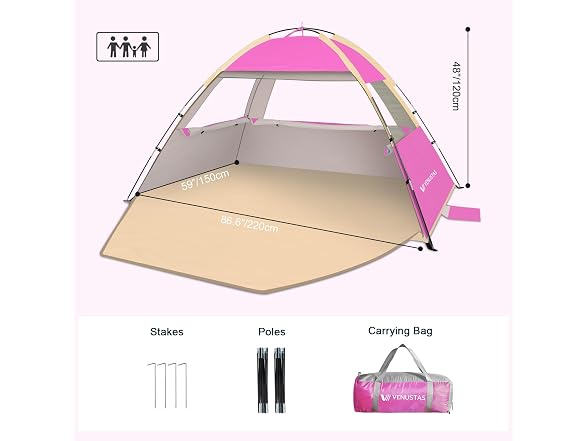 Venustas Beach Tent Sun Shelter UPF 50+