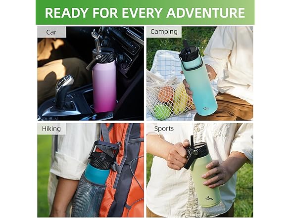 40oz Insulated Stainless Steel Water Bottle with 3 Lids,Pink