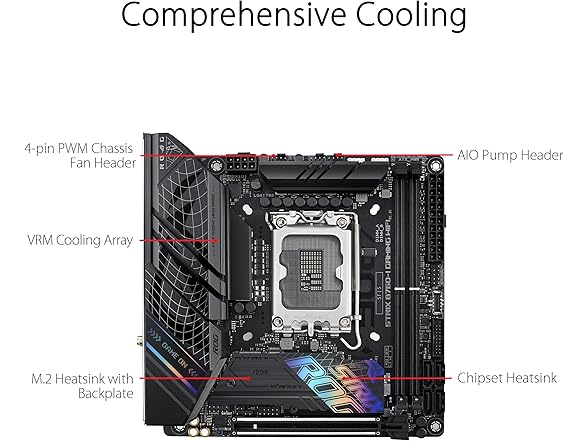 ASUS ROG Strix B760-I Gaming WiFi Intel® B760(13th and 12th Gen)LGA 1700 mini-ITX motherboard,8 + 1 power stages,DDR5 up to 7600 MT/s, PCIe 5.0,2xM.2 slots,WiFi 6E,USB 3.2 Gen 2x2 Type-C,Aura Sync RGB (Open Box)