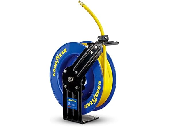 GOODYEAR Heavy Duty Hose Reel Retractable 3/8" Inch x 50'