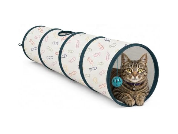 ASPCA Cat Tunnel with Rattle Toy
