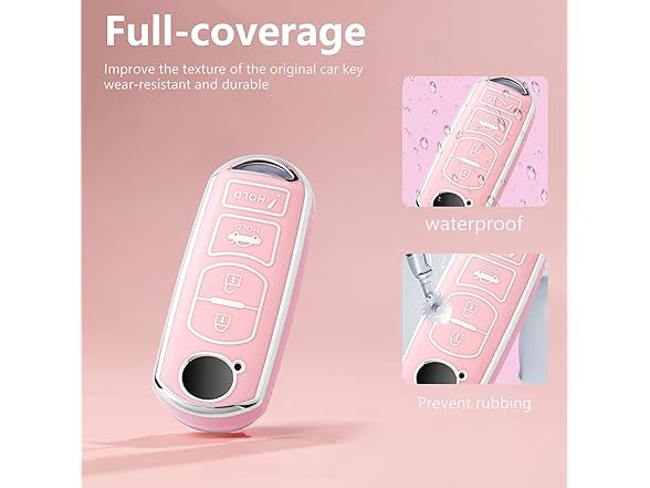 Key Fob Cover Bling Mazda Pink 4btn