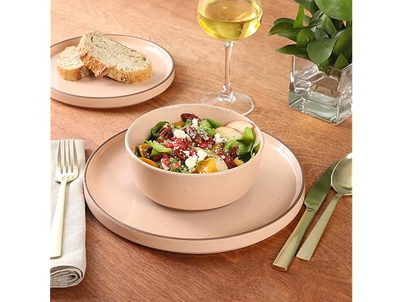 Gibson Elite Northrock Stoneware Dinnerware Set, 12-Piece 