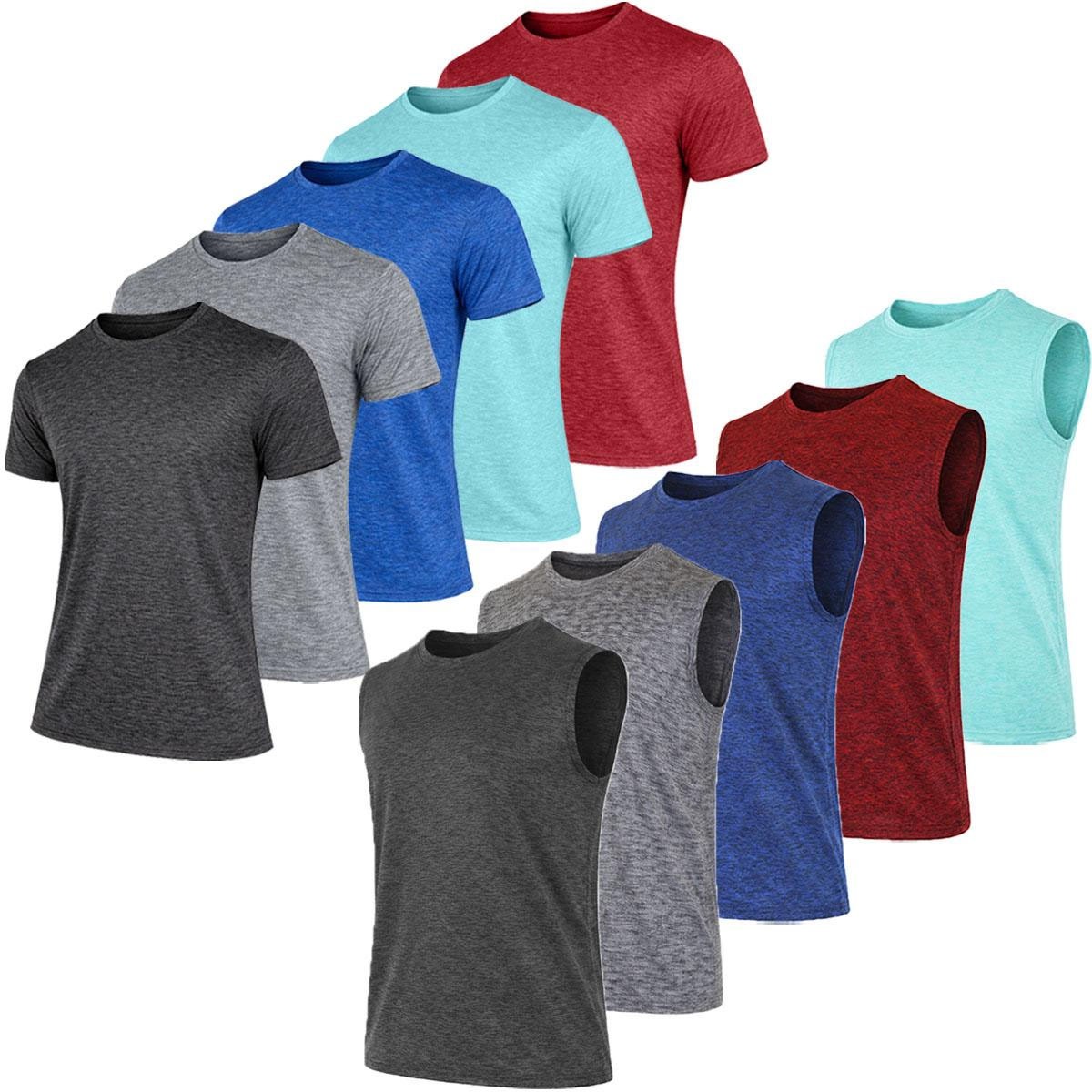 3Pk Men's Marled Performance Tops - Gallery 9