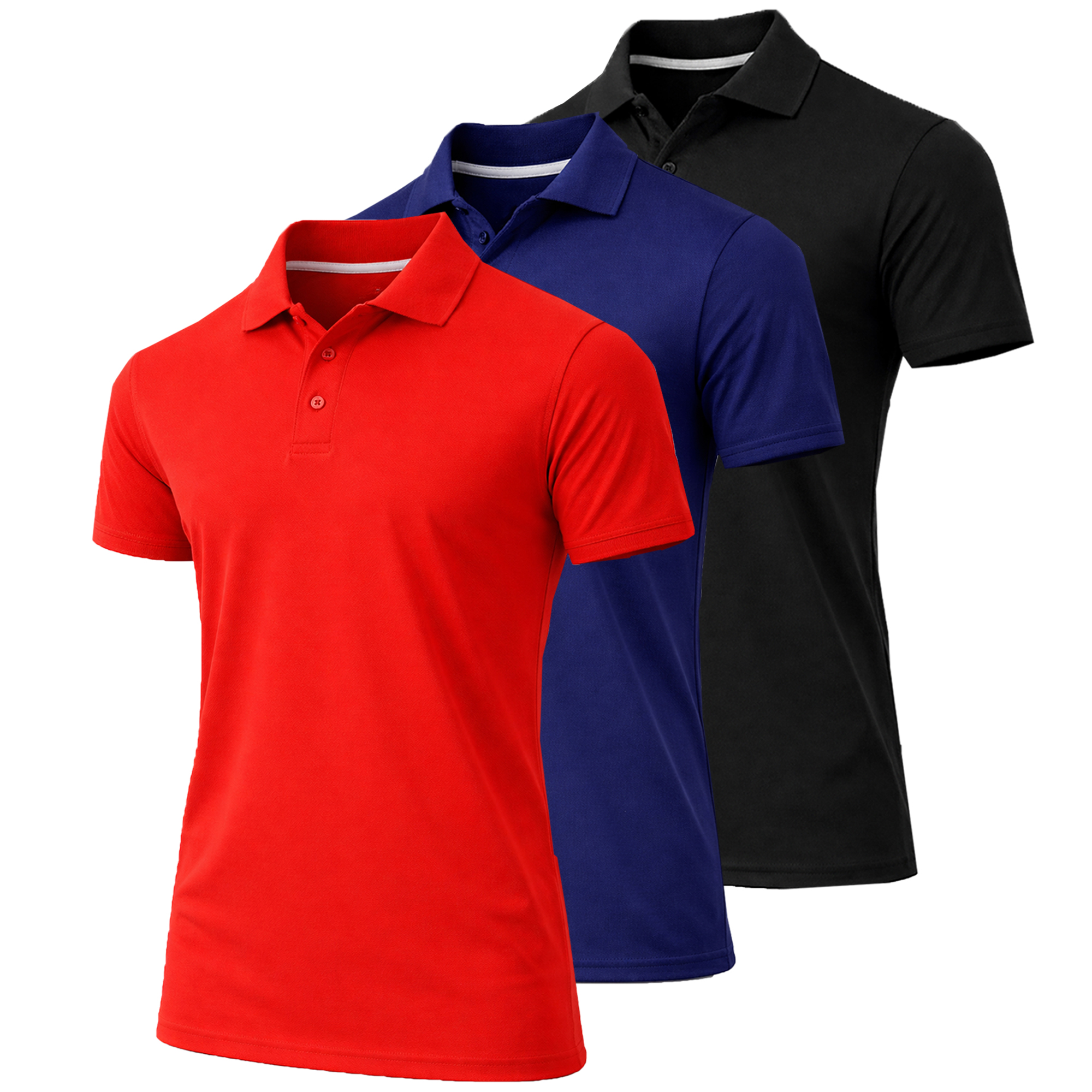 3Pk Mens S/S Performance Polo (S-3XL) - Gallery 19