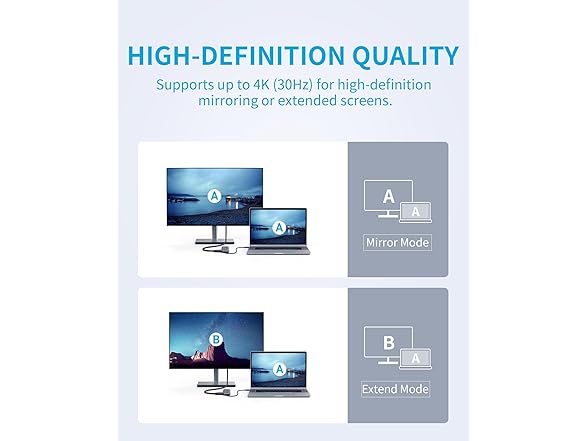 USB C 8in Mini Laptop Docking Station