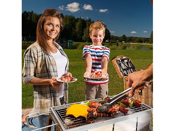 Fire Sense Stainless Steel Foldaway Charcoal Grill