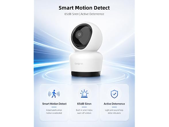 Swann 3K Indoor Pan Tilt WiFi Camera (1 or 2 Pack)