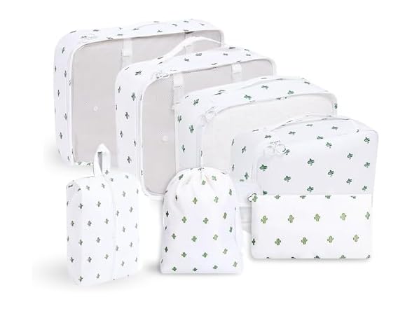 7-Piece Compression Travel Packing Cubes