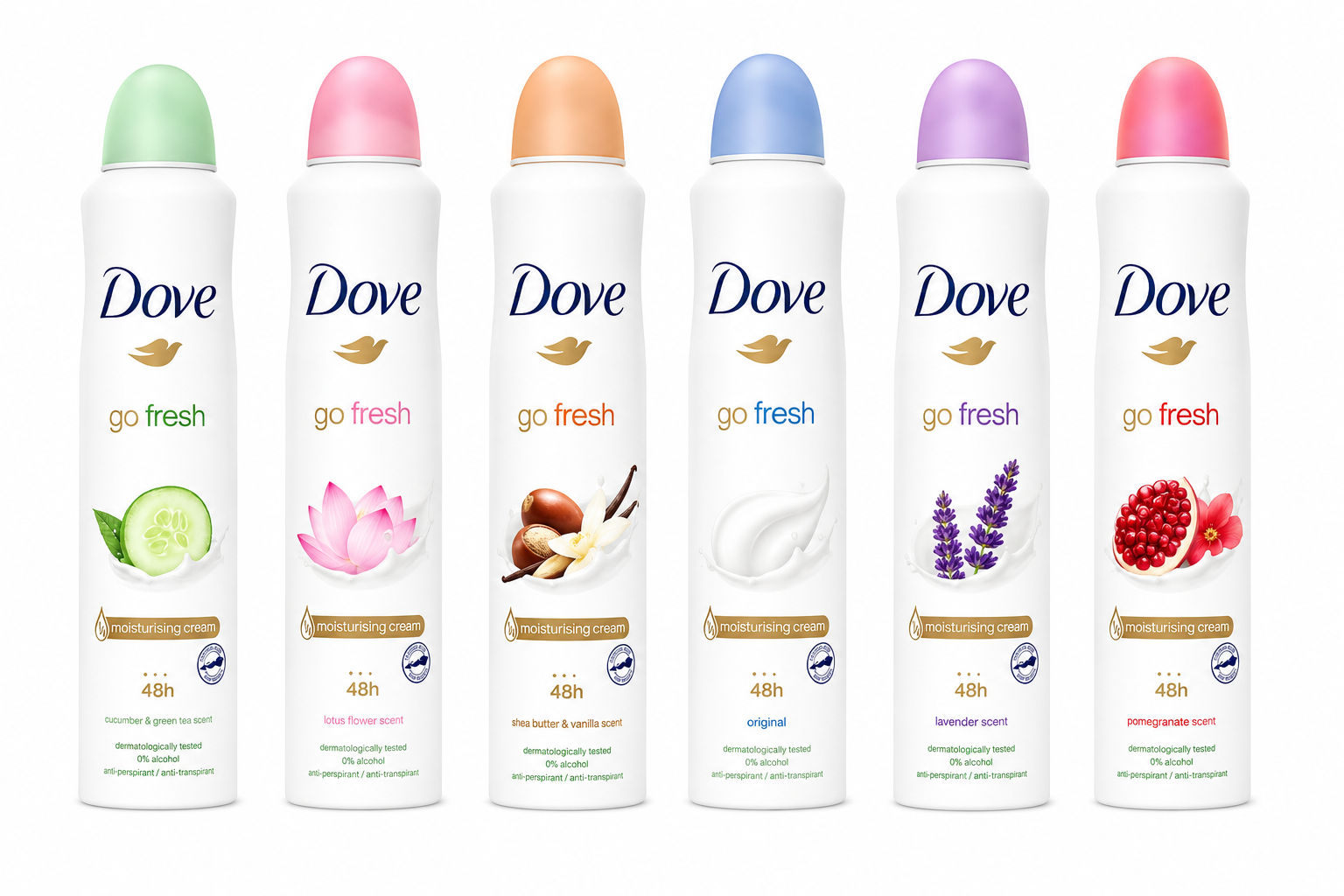 (6-Pack) Dove Assorted Antiperspirant - Gallery 2