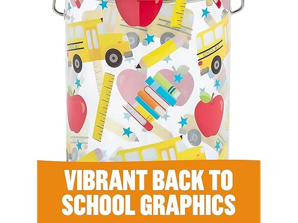 Back to School Metal Paint Bucket Favor Containers