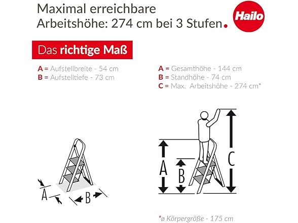Hailo K93 - 3 step K95 Living Comfort 3 step Aluminum