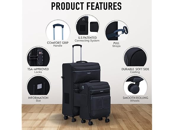 TACH LITE Samba Soft Connectable 2 Piece Luggage Sets