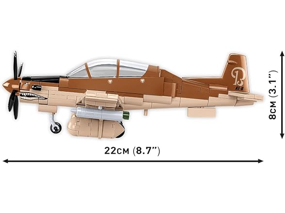 COBI Armed Forces AT-6 Wolverine (Beechcraft) Building Set, 263 Pieces