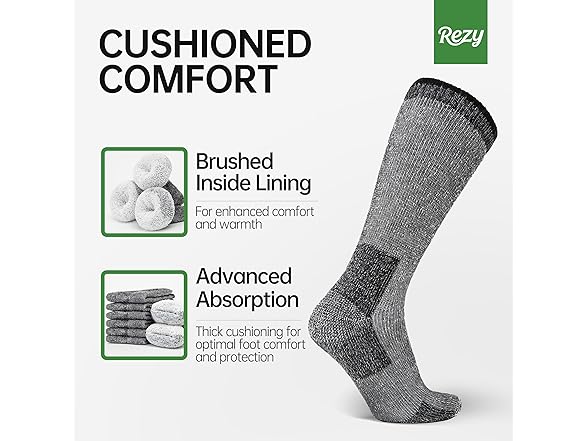 Rezy Cozy Merino Wool Blend Socks Unisex