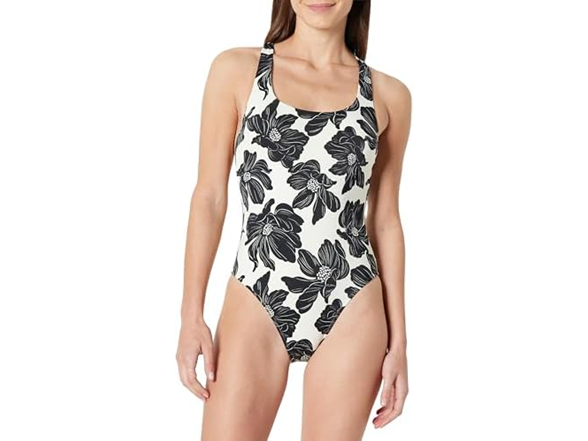 Cream Black Floral