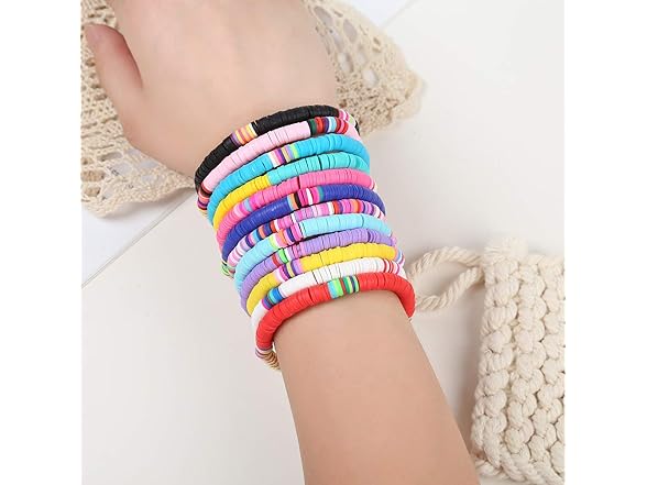 Cooluckday Heishi Surfer Bracelets