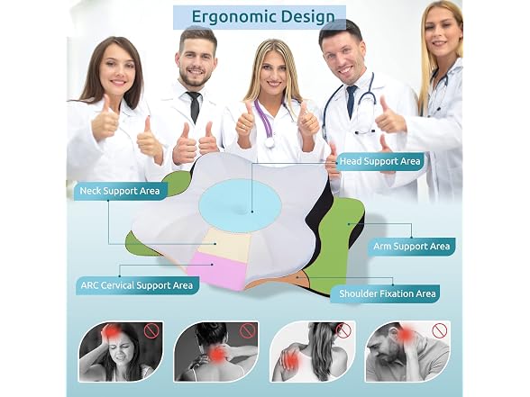 DONAMA Cervical Pillow Black King Size
