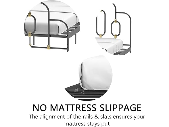 Dolonm Vintage Full Metal Bed Frame