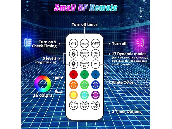 Purheme Submersible LED Lights with Remote