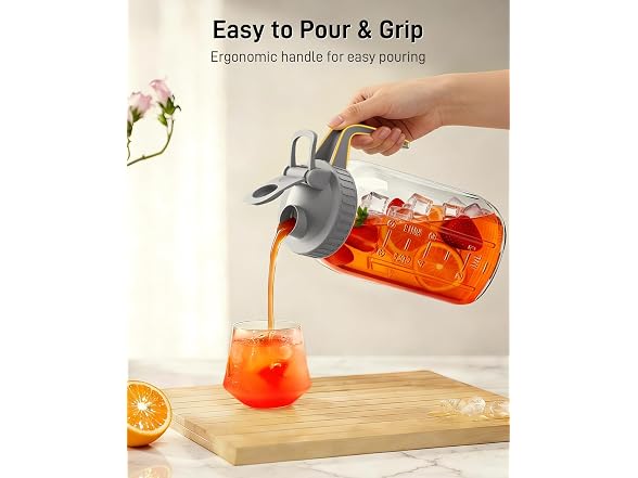 OneDream 64oz Glass Pitcher for Sun Tea