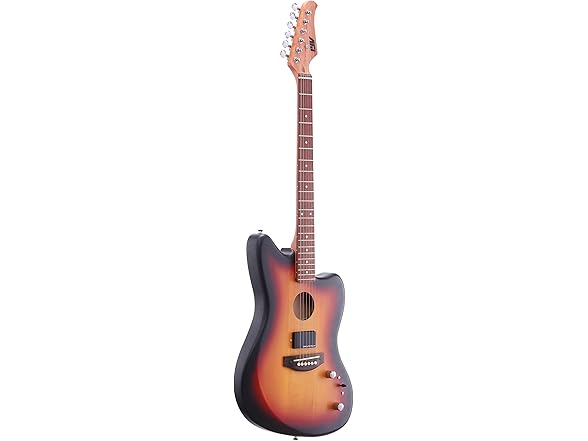 IYV 6 String Semi Hollow Electric Acoustic Guitar