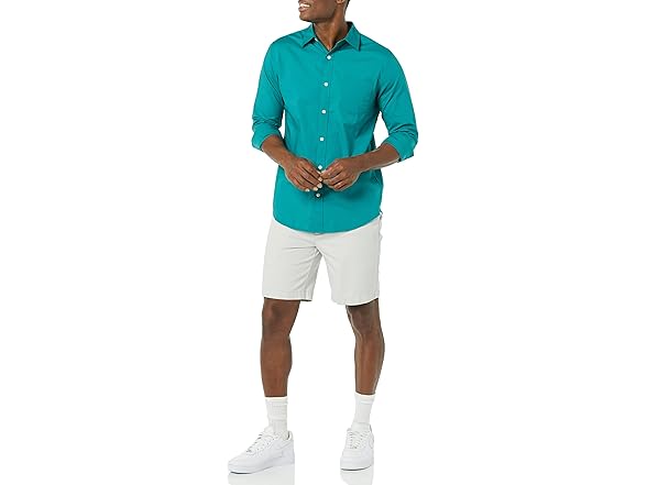Amazon Essentials Men's Stretch Poplin Shirt
