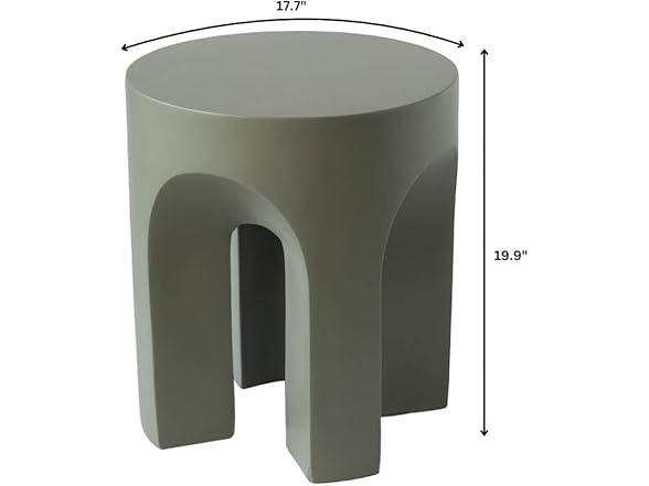 LeisureMod Crus Fiberstone Side Table
