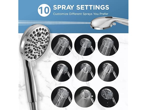 Dual Handheld Shower Head Combo, 2-In-1