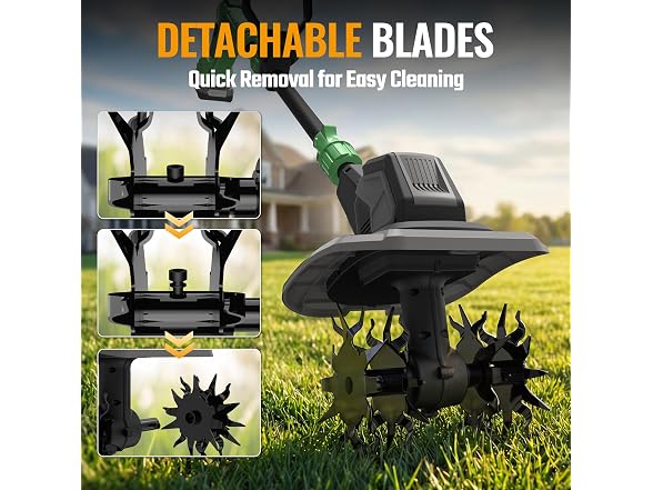 WORKPROX 20V Cordless Tiller Cultivator