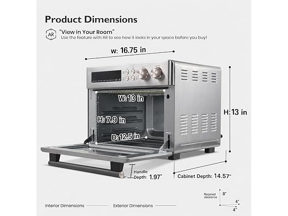 Infrared Heating 26.3 QT Air Fryer