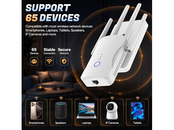 Mekupc WiFi Extender 12880 Sq.ft Range