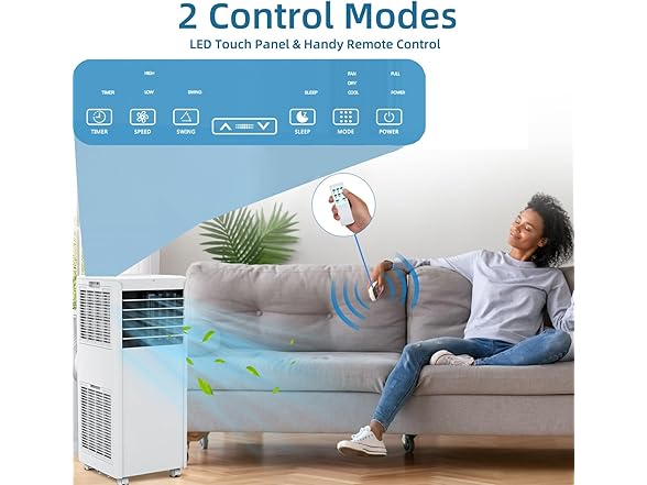 ChicHabitat 8000 BTU Portable Air Conditioner- 450 SqFt