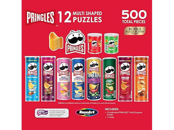 RoseArt Mini Shaped Pringles 500Pc Puzzle