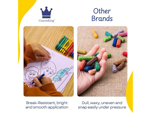 CrayonKing 3,000 Bulk Crayons, 4 Colors, Non-Toxic