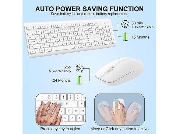 Wireless Keyboard and Mouse Combo