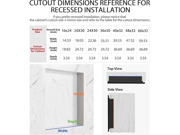 ROOMTEC Lighted Medicine Cabinet with Mirror