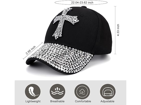 Song Qing Women (OS) Snapback Hat Bling Cross Jean