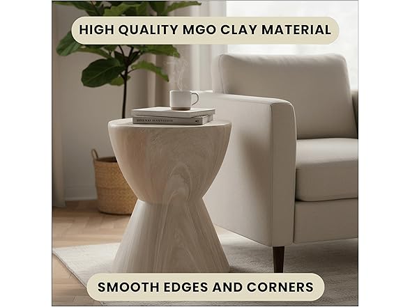 LeisureMod Loft Fiberglass Side Table