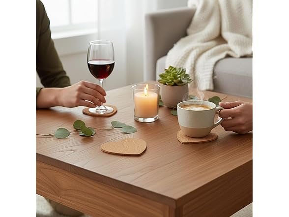 Fun Express Heart-Shaped Cork Coasters - 12 Pc