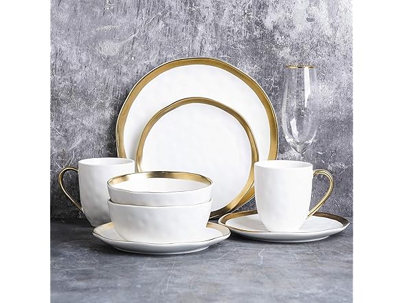 Stone Lain Modern Poreclain 16 Piece Dinnerware Set