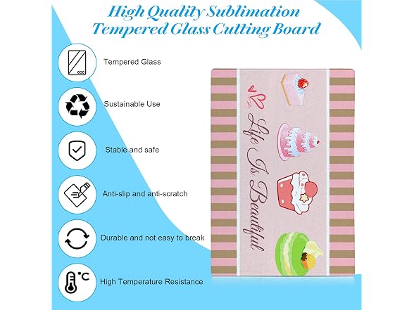 6 Pcs Sublimation Cutting Board Blanks