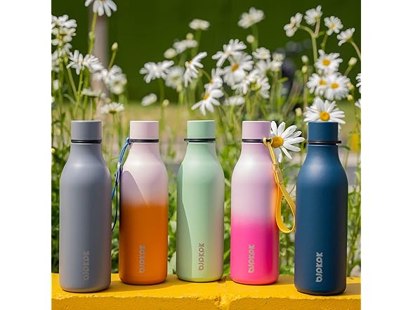BJPKPK Insulated Water Bottles, 18 oz  Grey