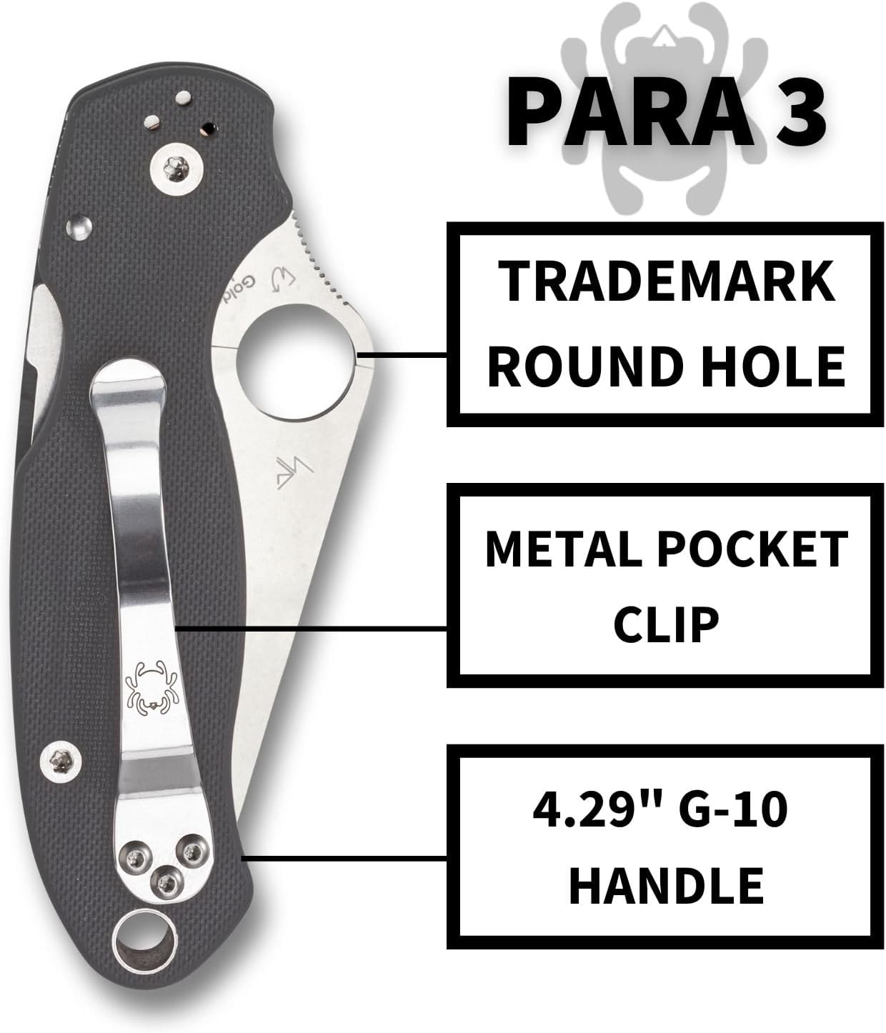 Spyderco Para 3 Maxamet Knife - Gallery 9