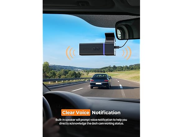 2.5K Mini WiFi Front Dashcam - 32GB SD Included
