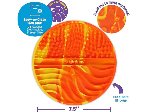 Brightkins Tie Dye Circle Lick Mat | Mental Stimulation