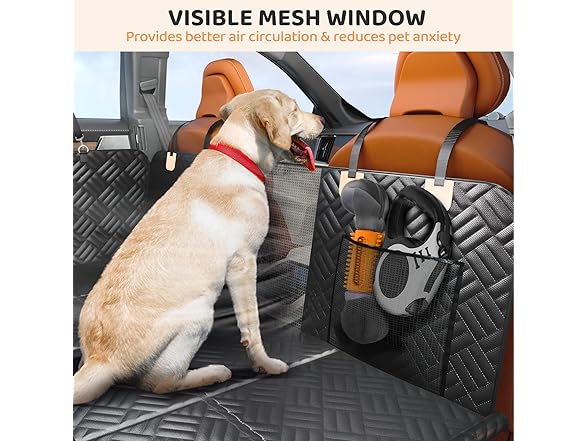 PROZAR Dog Car Seat Cover for Back Seat