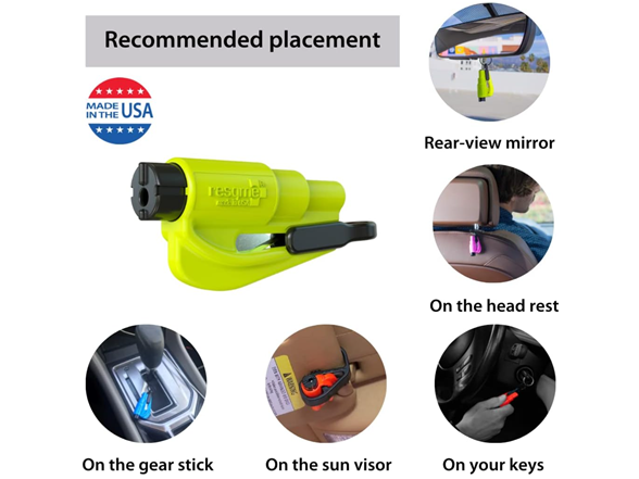 (4-Pack) resqme Keychain Car Escape Tool