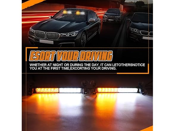 JESTMOTOR 24LED Emergency Strobe Lights