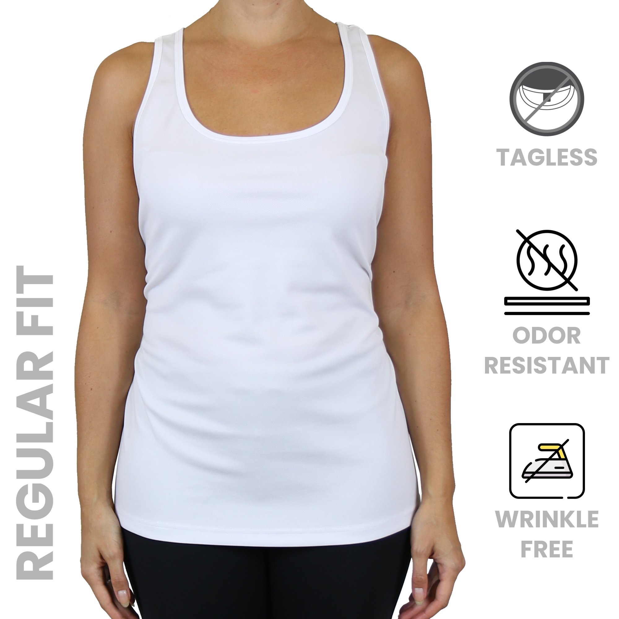 6Pk Womens Performance Racerback Tank - Gallery 10